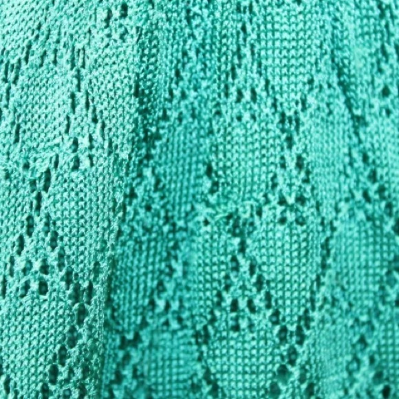 Bebe turquoise blue Ruffled Halter Tier Dress Jersey Medium - Picture 6 of 13